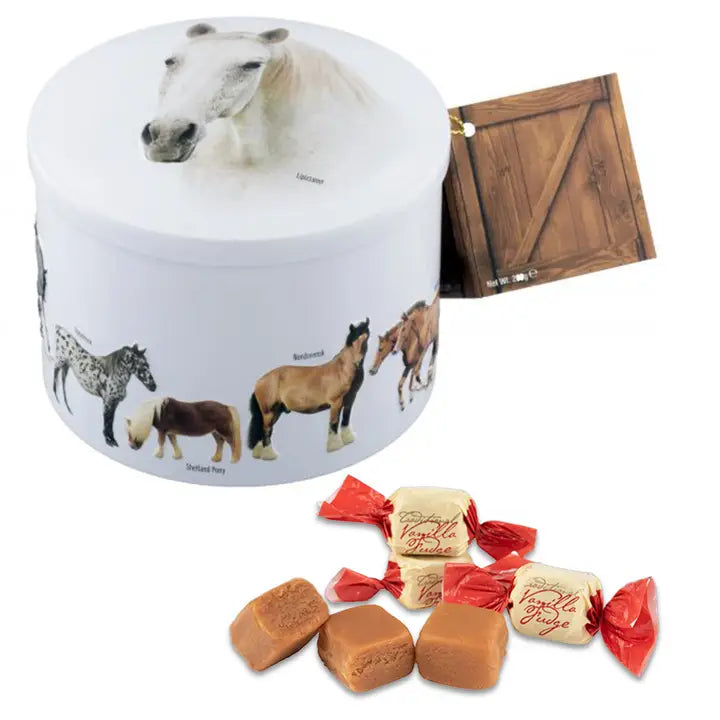 Horses Vanilla Cream Fudge Tin