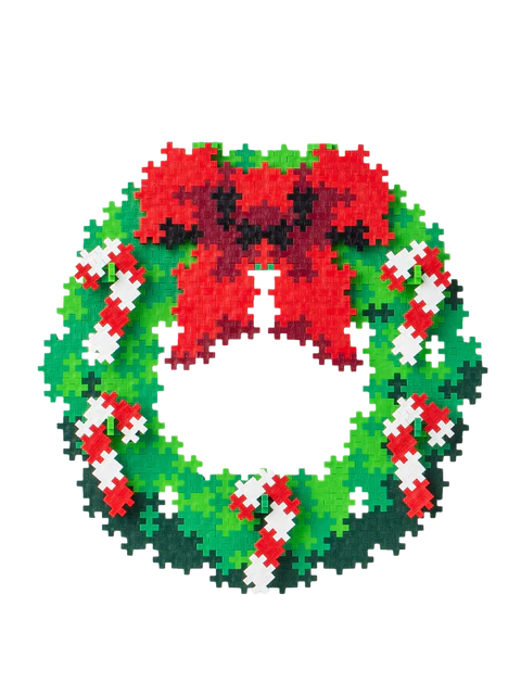 Plus Plus Puzzle by Number Christmas Wreath