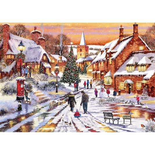 Christmas Village Lights 1,000 Piece Puzzle