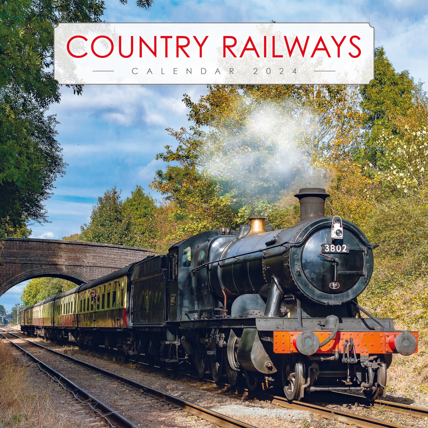 Country Railways Square Calendar 2024