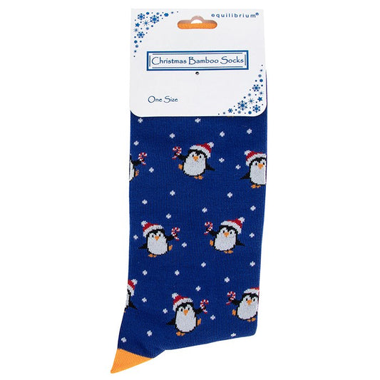 Men's Xmas Bamboo Socks Penguin