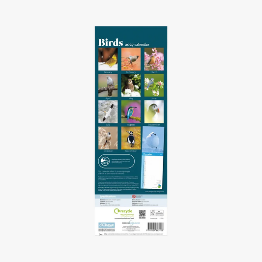 RSPB Birds Slim calendar 2027