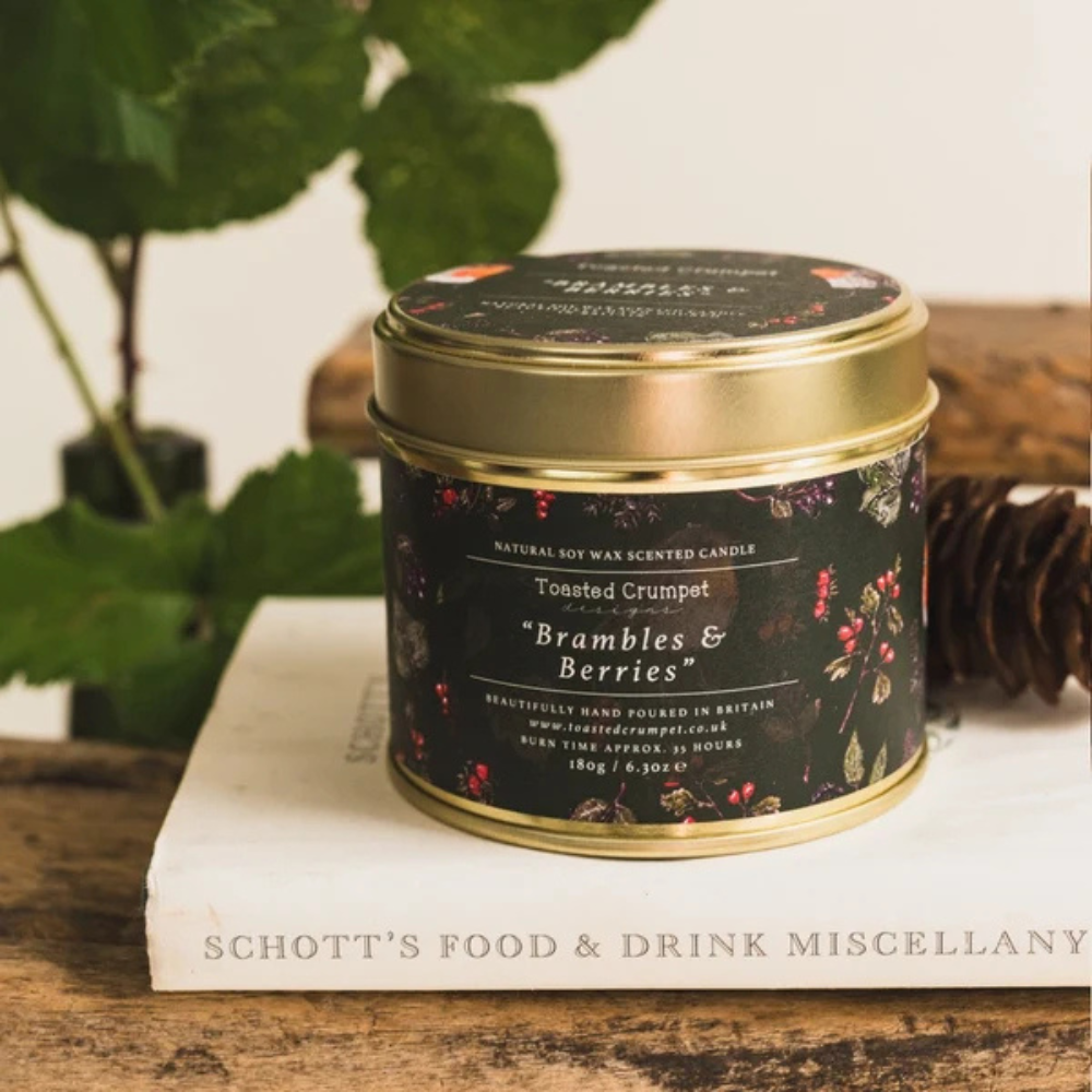 Brambles & Berries Candle in a Matt Gold Tin