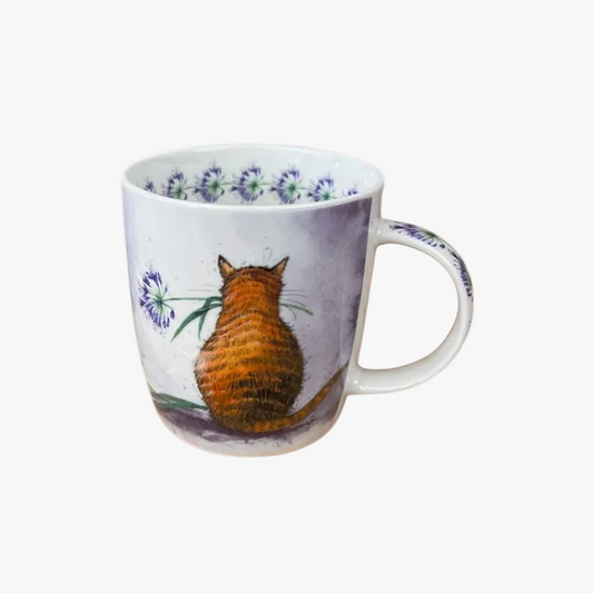 Cat and Agapanthus Mug