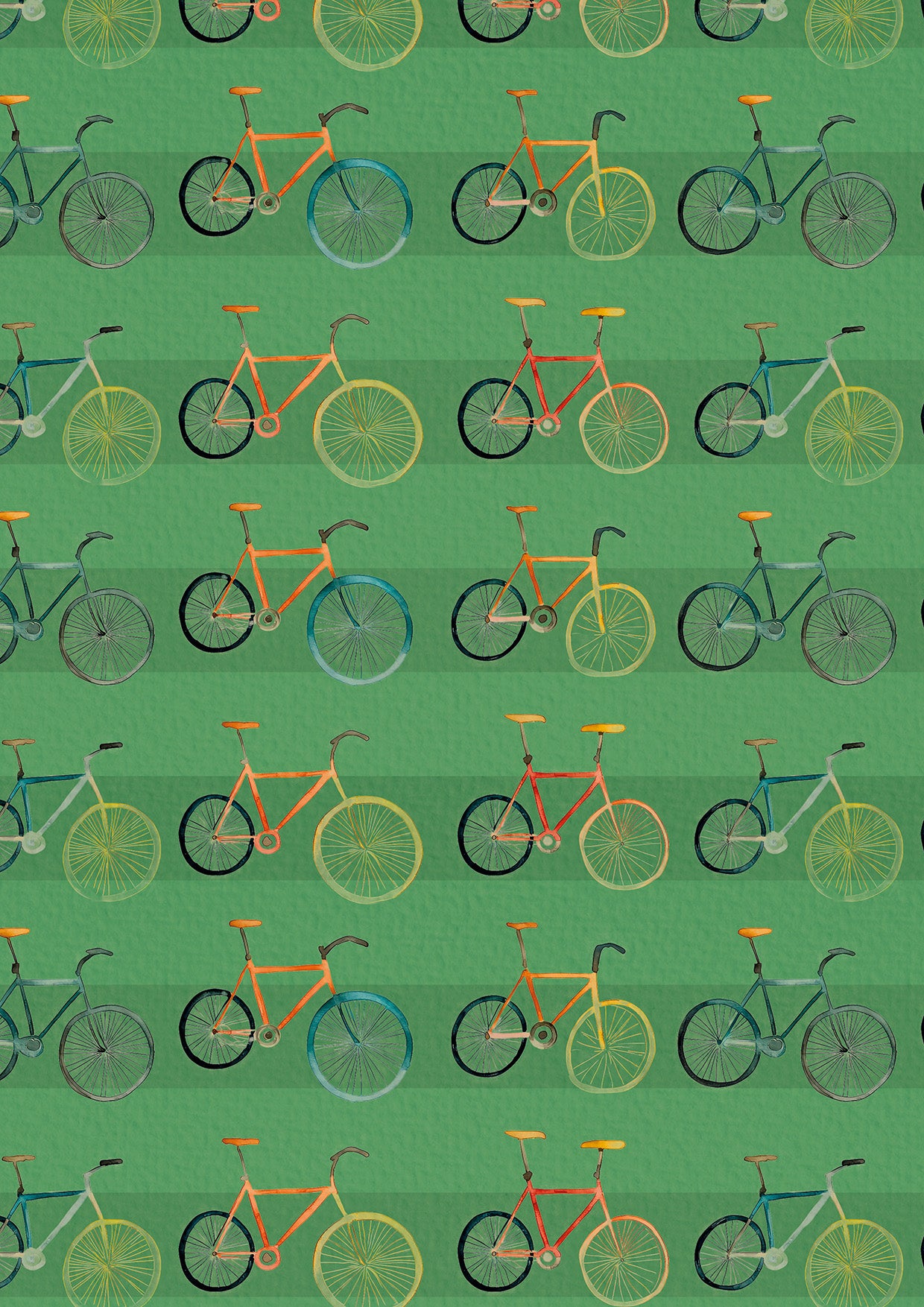 Bikes & Stripes Gift Wrap