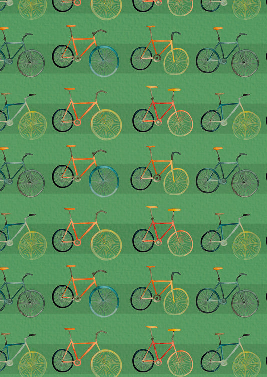Bikes & Stripes Gift Wrap