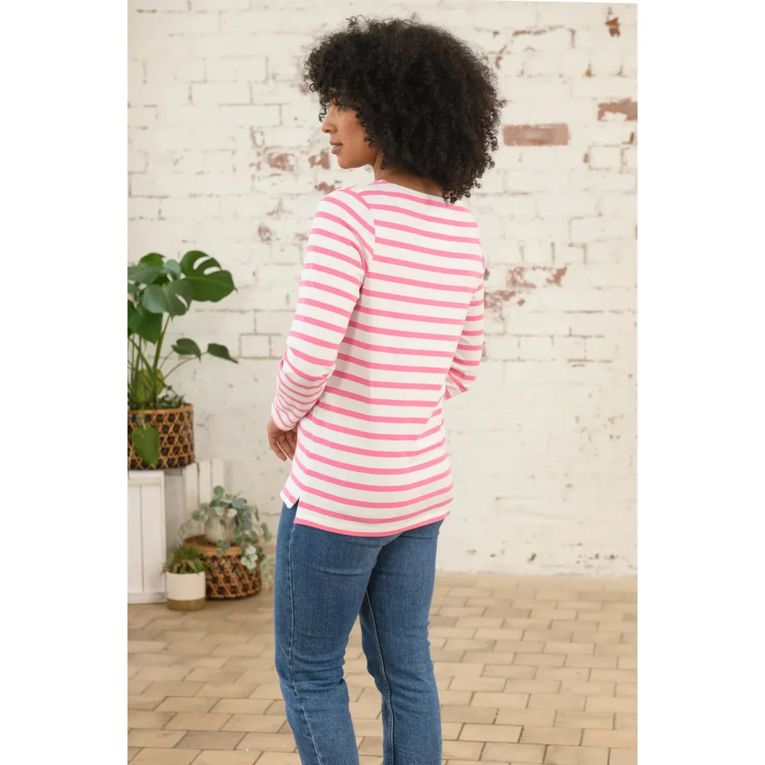 Lighthouse Clothing Causeway Top - Azalea Pink Stripe
