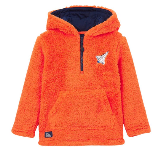 Lighthouse Clothing Boys Fleece - Orange Spacecraft