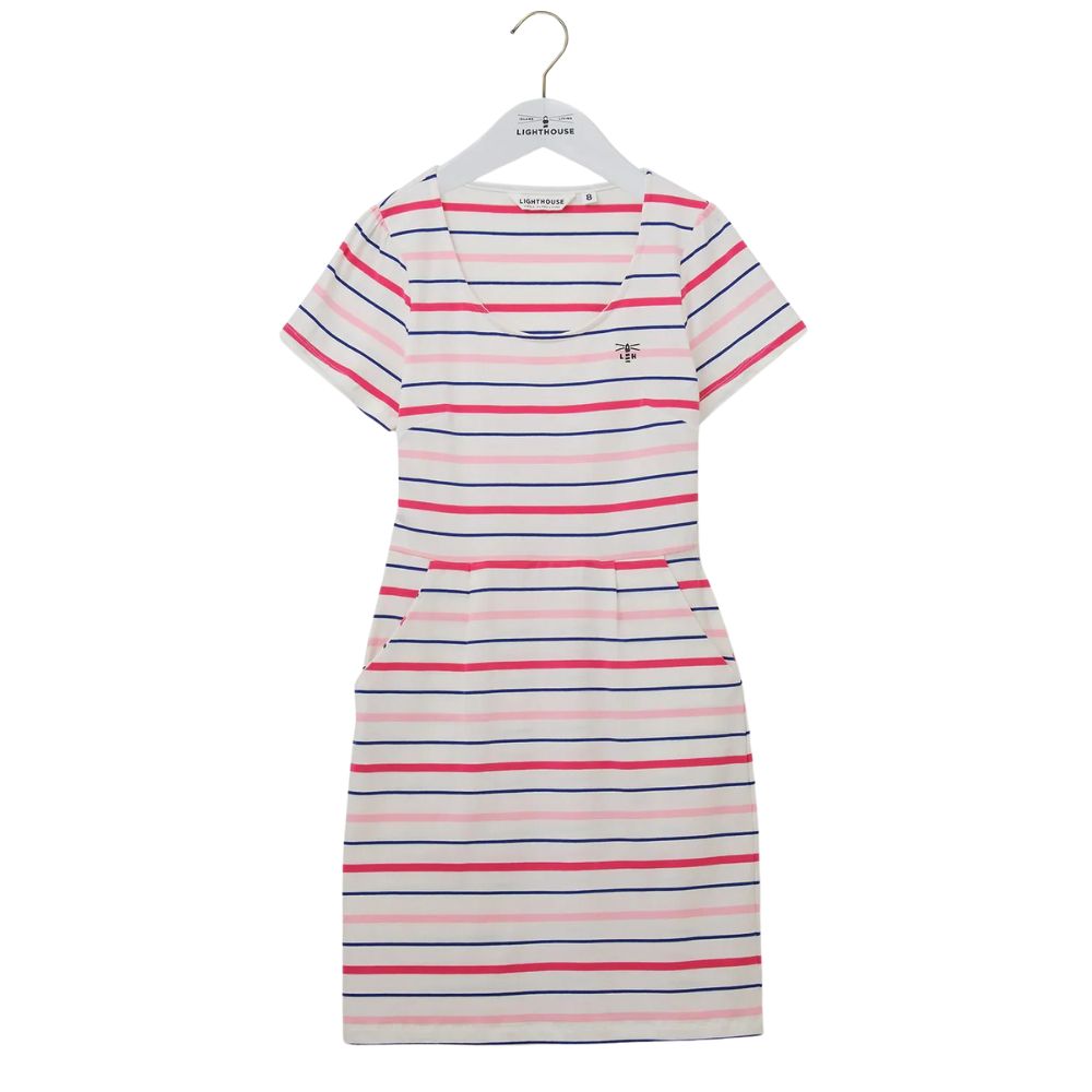 Lighthouse Clothing Lydia Dress - Pink Stripe