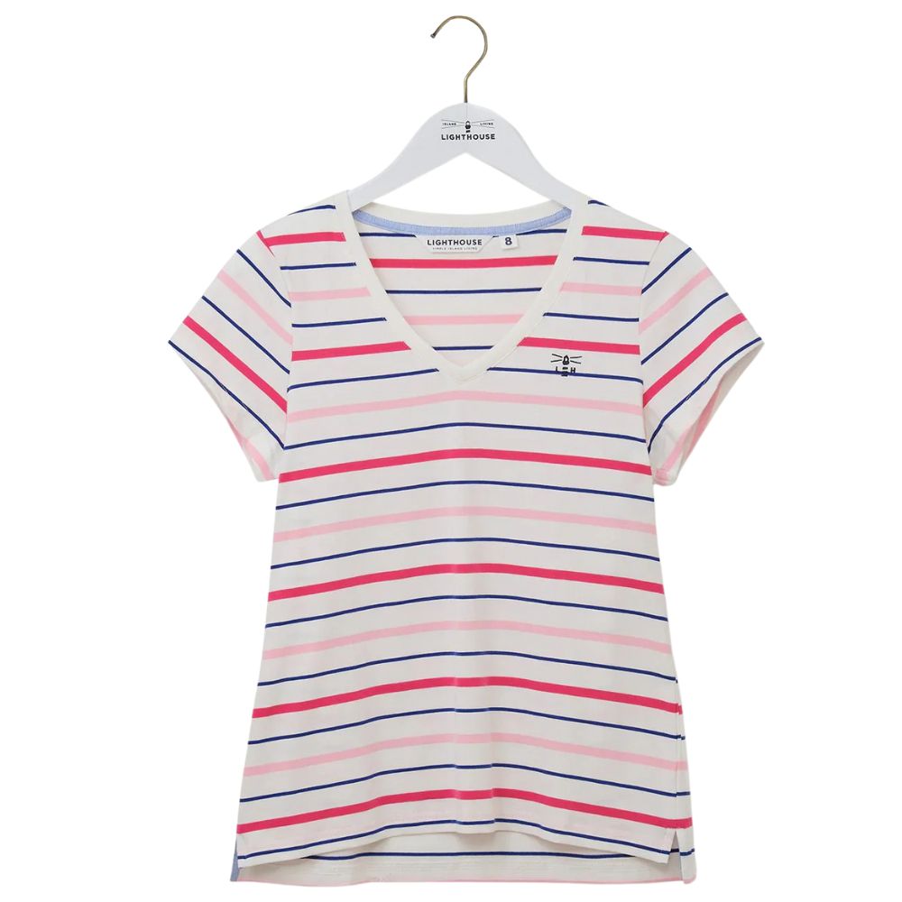 Lighthouse Clothing Ariana T-Shirt - Pink Stripe