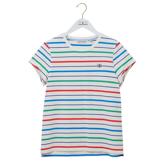 Lighthouse Clothing Causeway T-Shirt - Seagrass Blue Stripe
