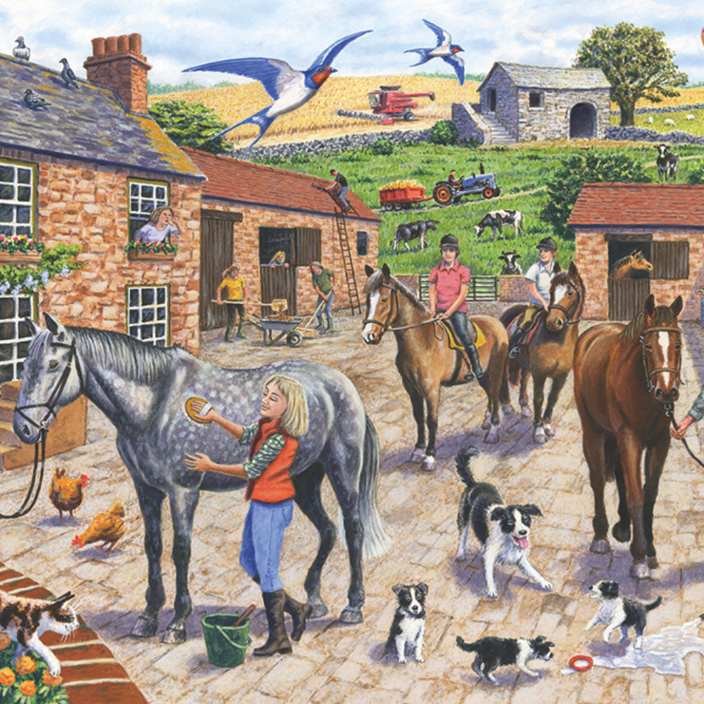 Puzzle de 1000 pièces de cour stable