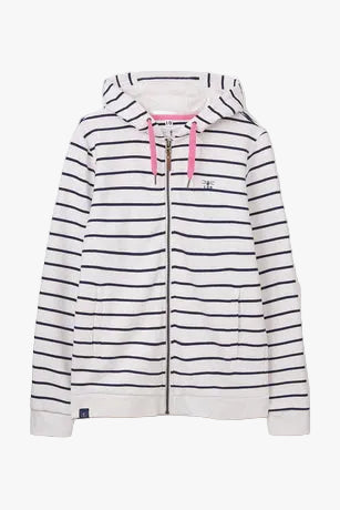 Lighthouse Clothing Hooded Jacket - Navy Stripe