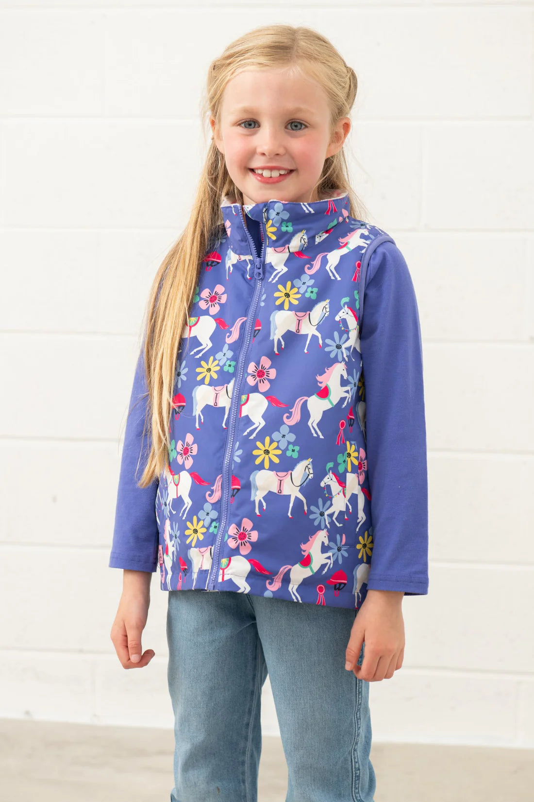 Lighthouse Clothing Alex Gilet - Horse Print