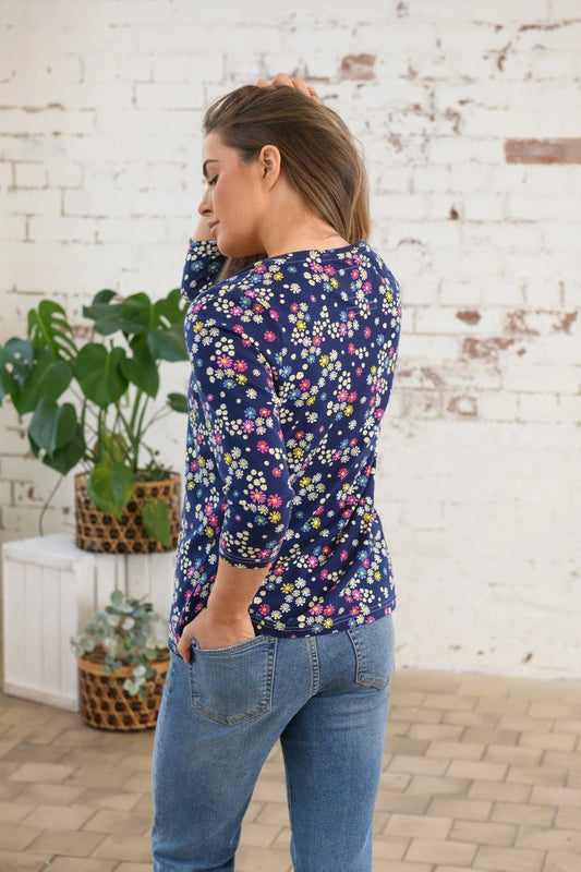 Lighthouse Clothing Ariana T-Shirt - Daisy Print