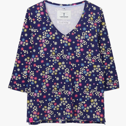 Lighthouse Clothing Ariana T-Shirt - Daisy Print