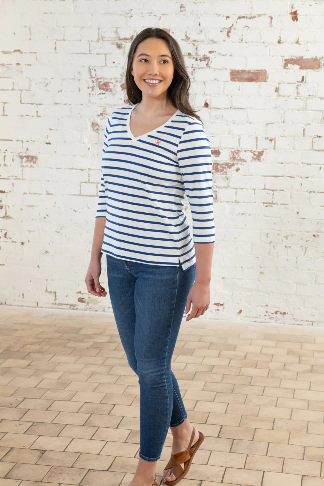 Lighthouse Clothing Ariana Top - Indigo Stripe