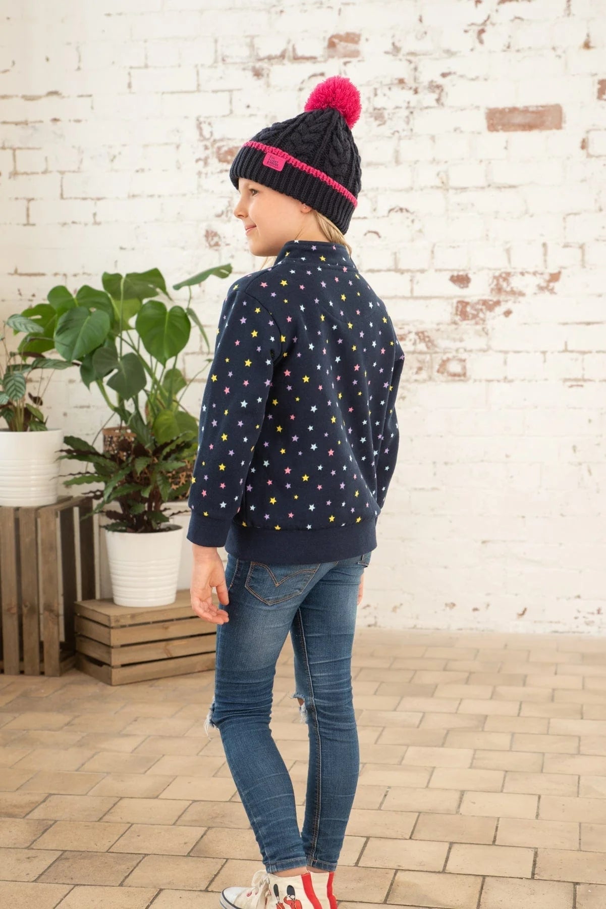 Lighthouse Clothing Ava Full Zip Top - Star Print
