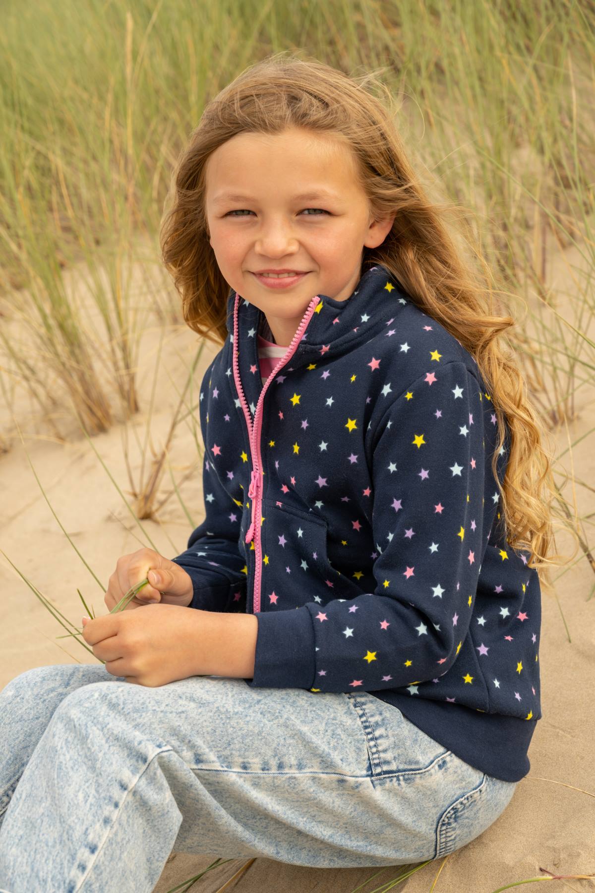 Lighthouse Clothing Ava Full Zip Top - Star Print