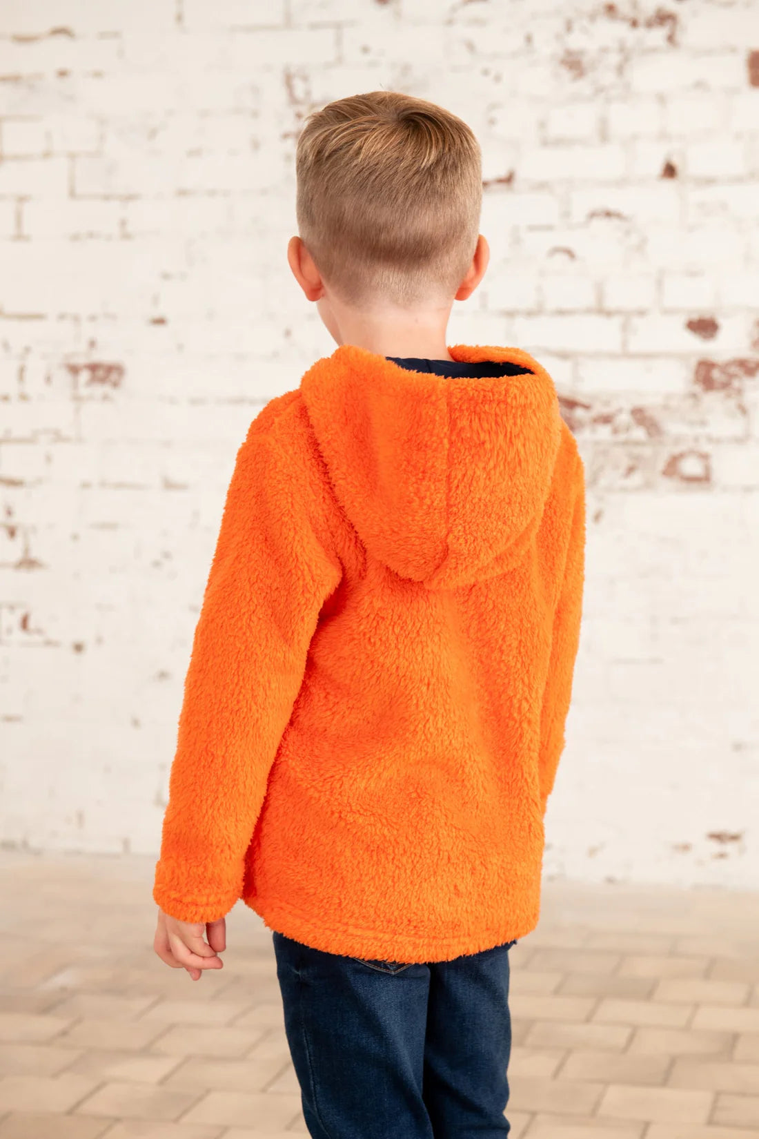 Lighthouse Clothing Boys Fleece - Orange Spacecraft