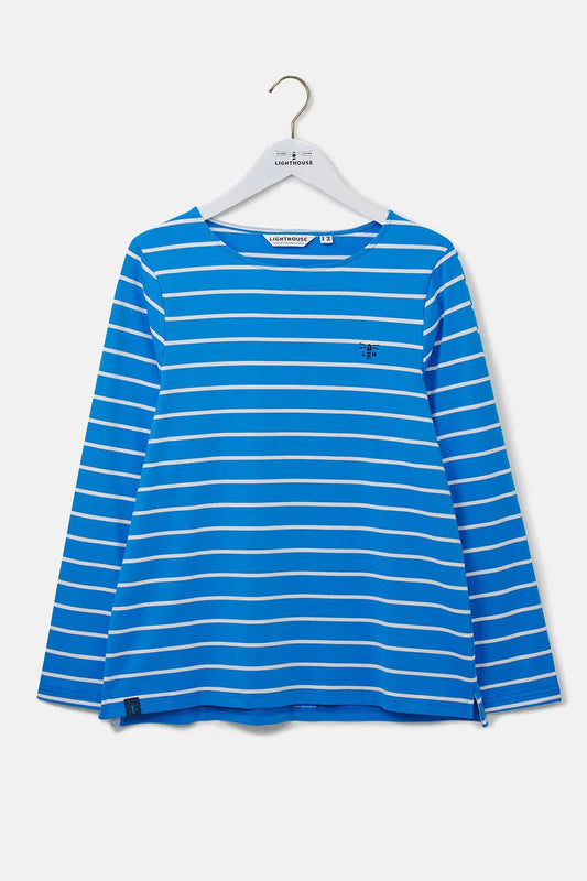 Lighthouse Clothing Causeway Top - Azure Blue Stripe