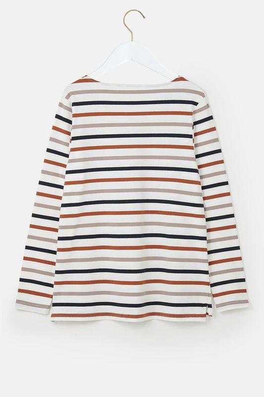 Lighthouse Clothing Causeway Top - Rust Mocha Stripe