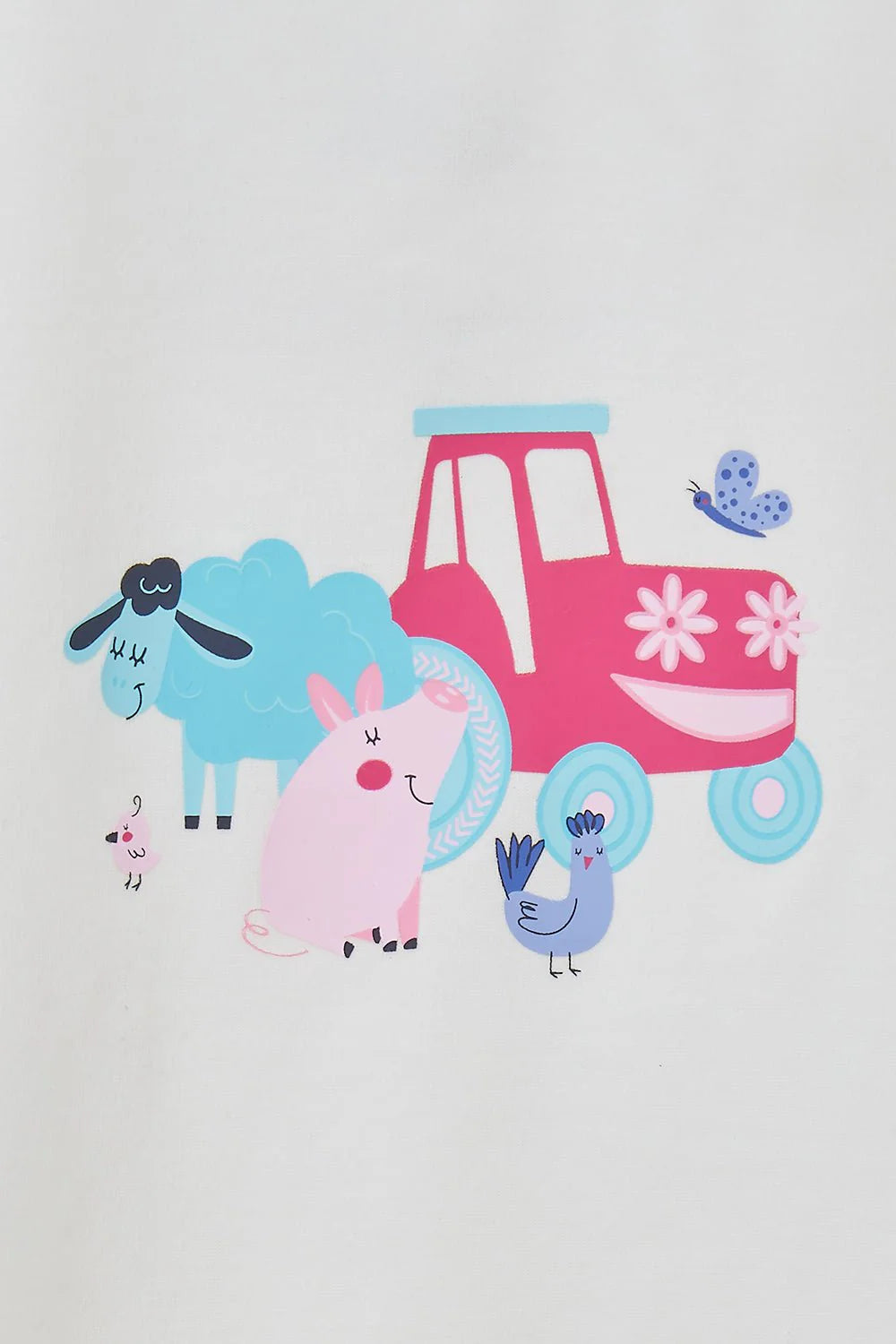 Lighthouse Clothing Causeway Top - Pink Tractor Friends