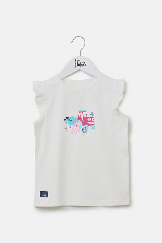 Lighthouse Clothing Causeway Top - Pink Tractor Friends