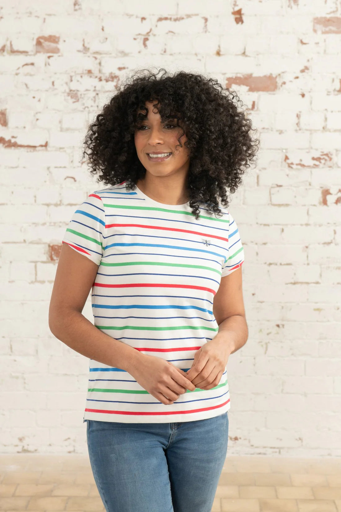 Lighthouse Clothing Causeway T-Shirt - Seagrass Blue Stripe