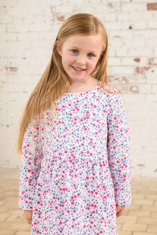 Lighthouse Clothing Ellie Dress - Pink Blue Floral