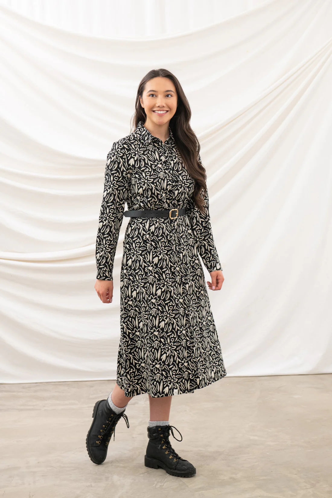 Lighthouse Clothing Elsie Dress - Black Floral