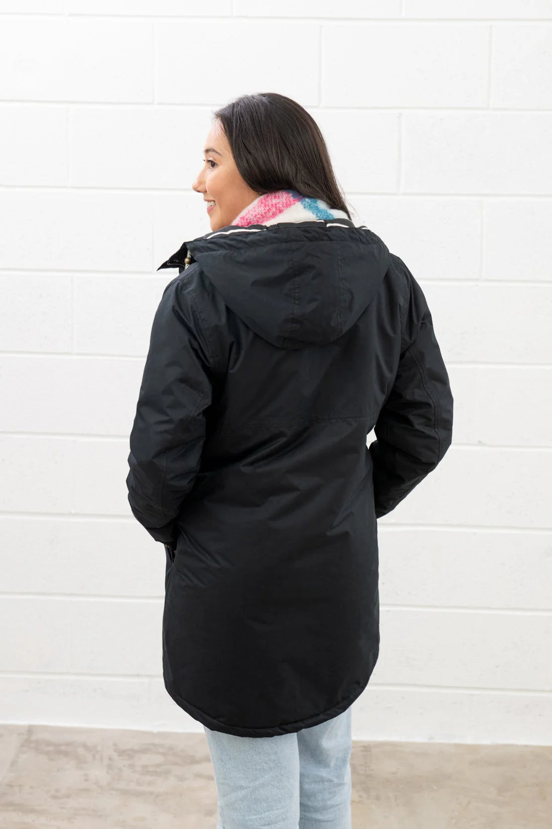 Lighthouse Clothing Ladies Eva Long Coat - Black