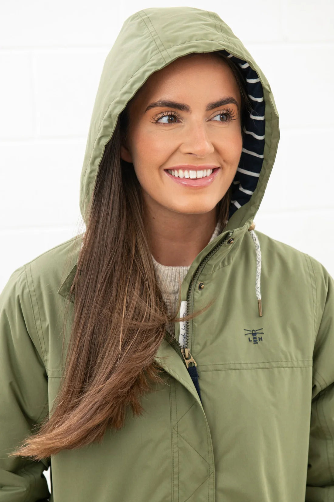 Lighthouse Clothing Ladies Eva Long Coat - Olive
