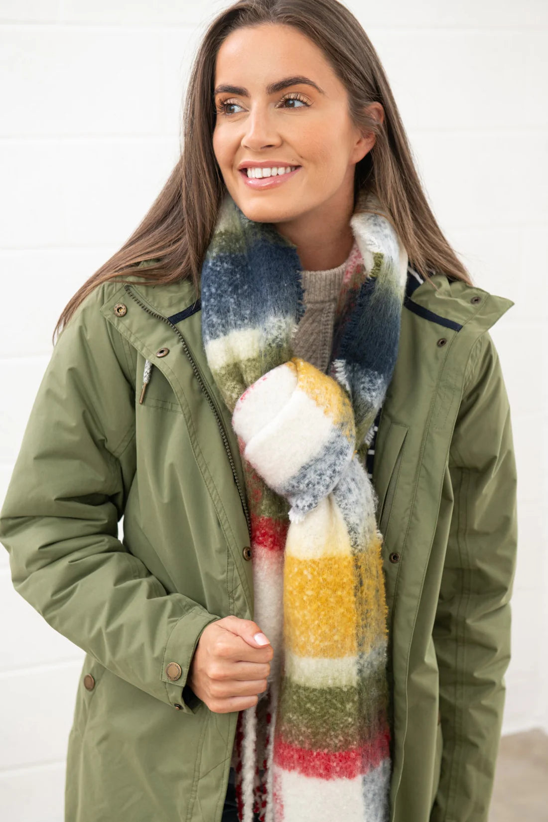 Lighthouse Clothing Ladies Eva Long Coat - Olive