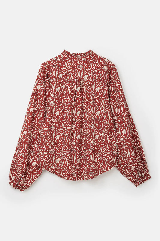 Lighthouse Clothing Grace Blouse - Rusty Floral