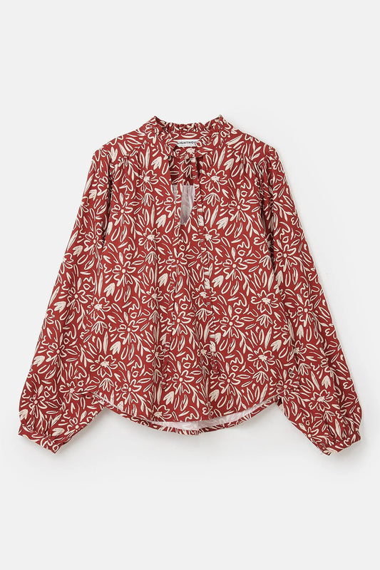 Lighthouse Clothing Grace Blouse - Rusty Floral