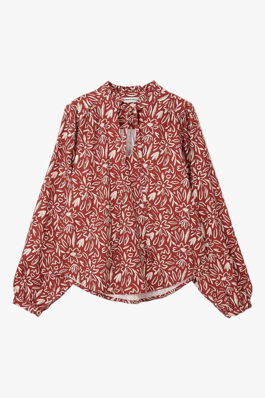 Lighthouse Clothing Grace Blouse - Rusty Floral