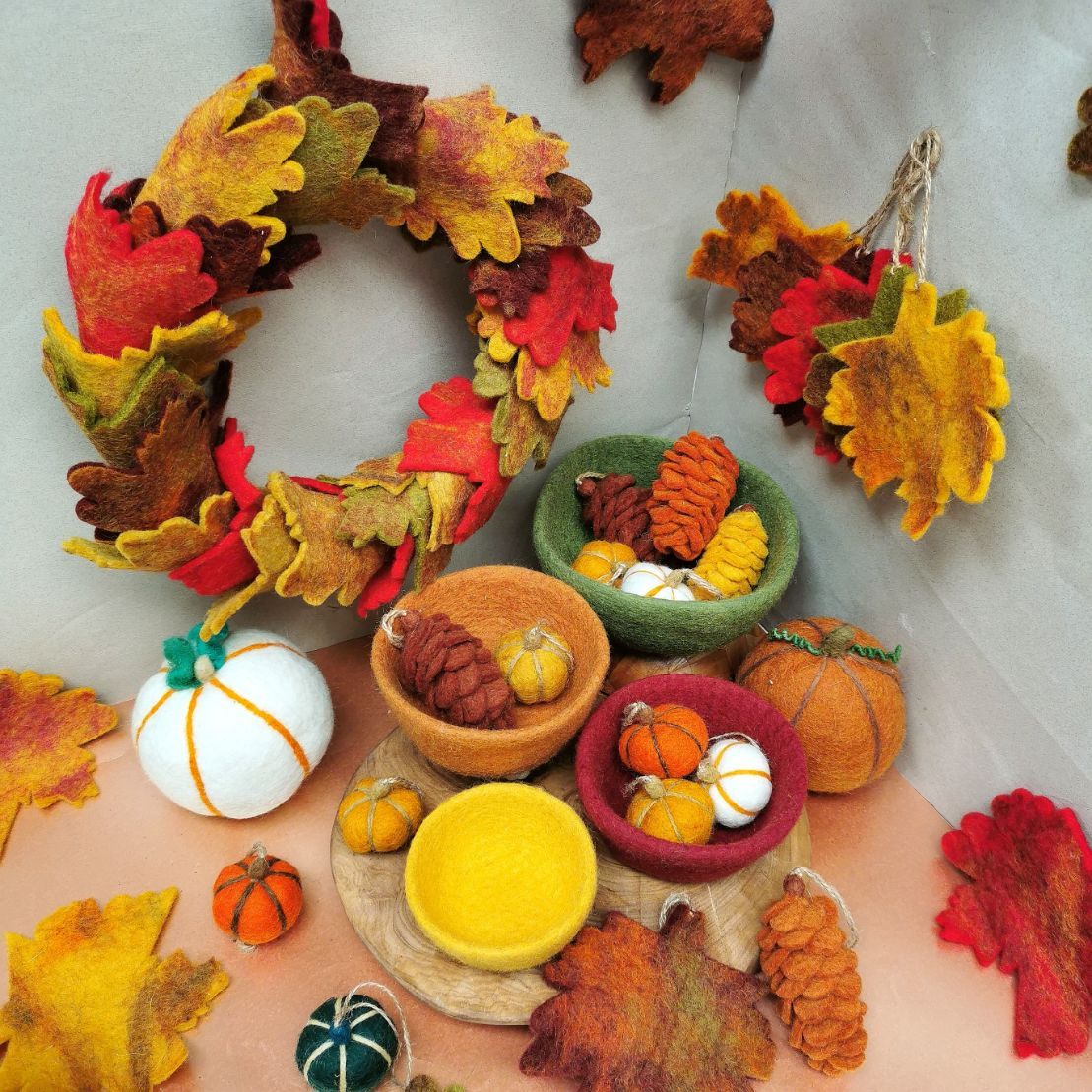 Felt So Good Large Autumnal Wreath
