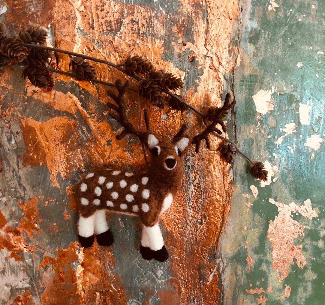 Felt So Good Brown Stag Hanging Decoration