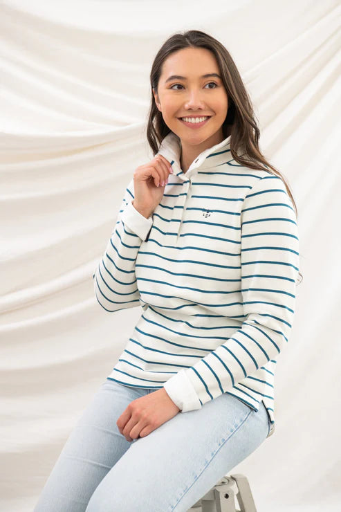 Lighthouse Clothing Ladies Haven Jersey - Teal Stripe