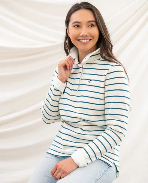 Lighthouse Clothing Ladies Haven Jersey - Teal Stripe
