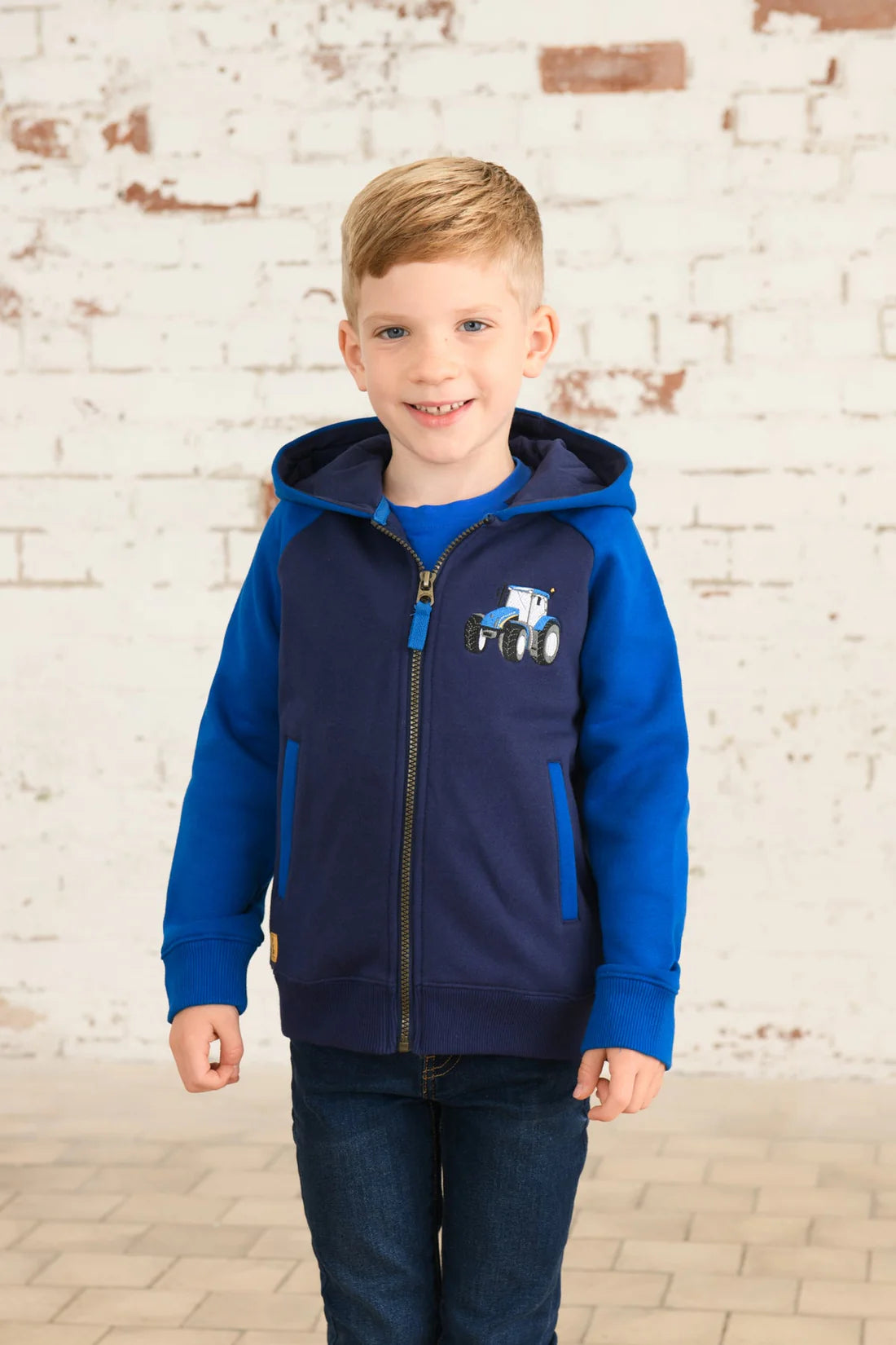 Lighthouse Clothing Jackson Full Zip Sweat - Blue Tractor