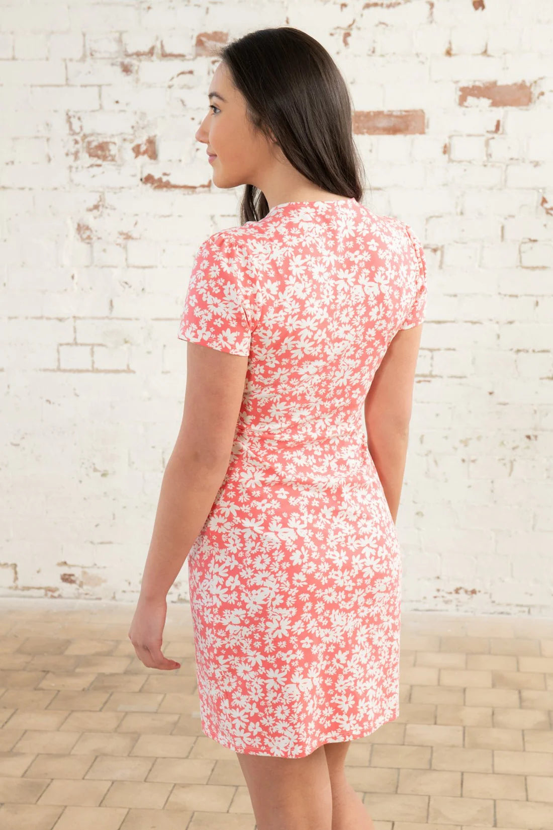 Lighthouse Clothing Lena Dress - Coral Daisy