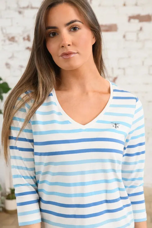 Lighthouse Clothing Ariana Top - Blue Stripe