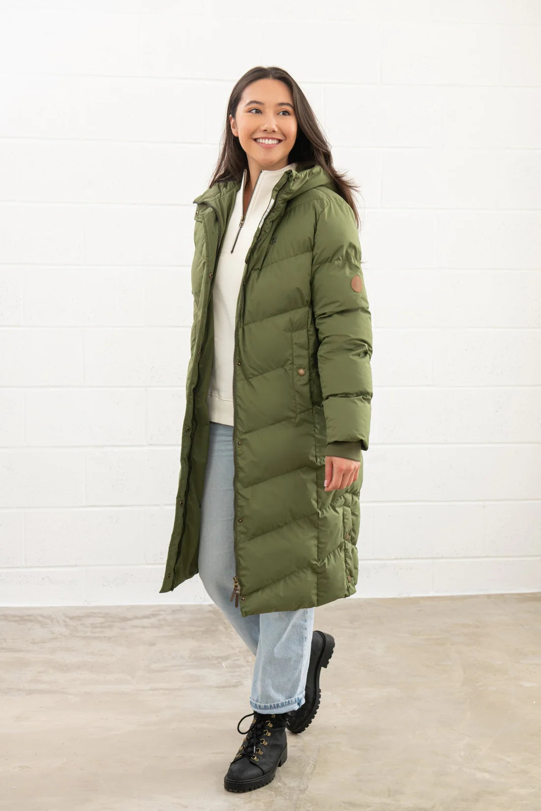 Lighthouse Clothing Savannah Long Coat - Olive