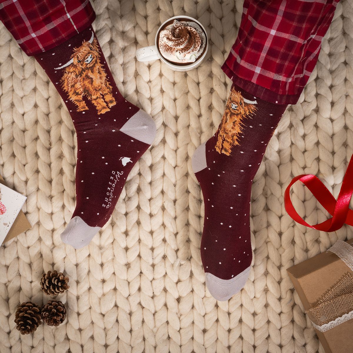 Wrendale 'A Highland Christmas' Men's Socks