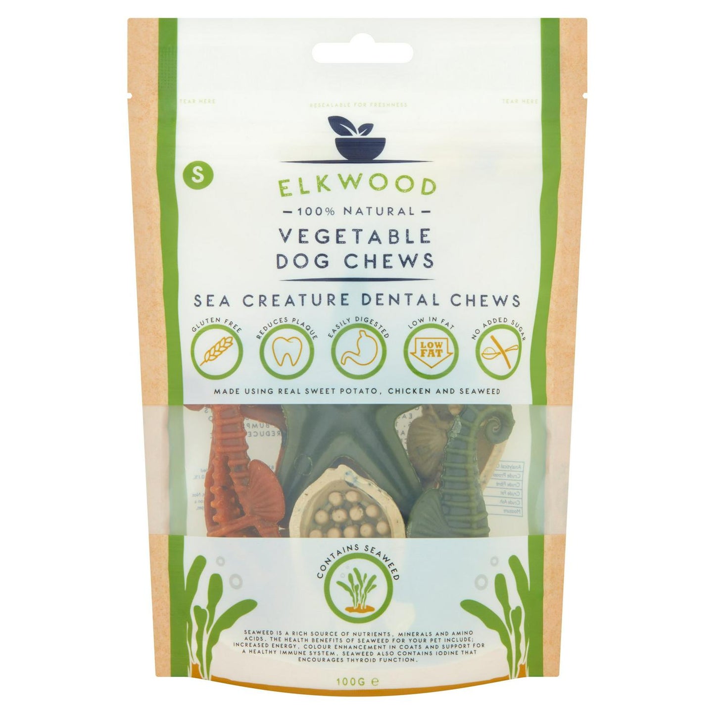 Elkwood Sea Creatures Treats With Seaweed Bag