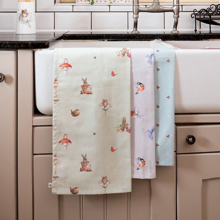 Wrendale 'Feathered Friends' Tea Towel