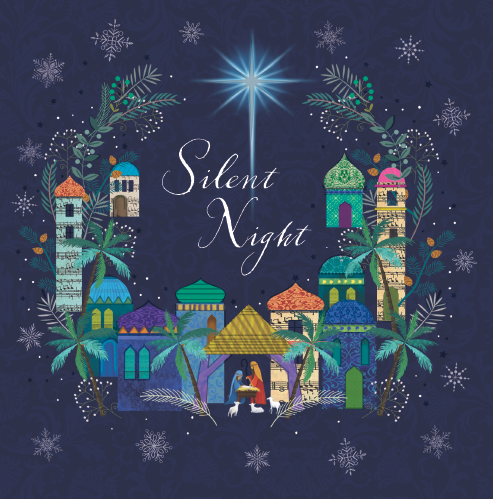 Flocons de neige de nuit silencieuse