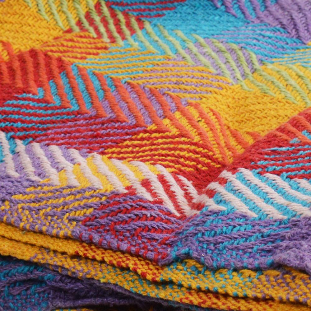 Recycled Cotton Check Throw